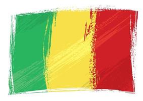 Grunge Mali flag vector