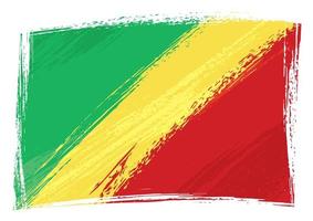 bandera de congo grunge vector