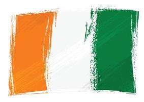 Grunge Cote d'Ivoire flag vector