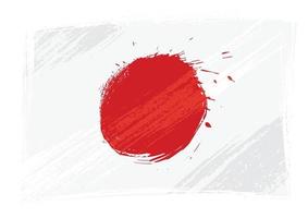 Grunge Japan flag vector