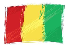 bandera de guinea grunge vector