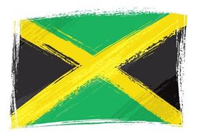 bandera de jamaica grunge vector