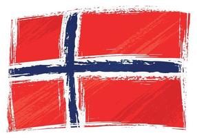 Grunge Norway flag vector