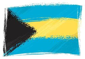 bandera de bahamas grunge vector