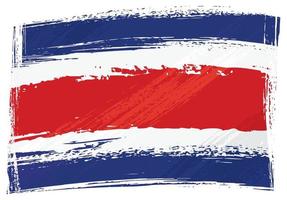 bandera de costarica grunge vector