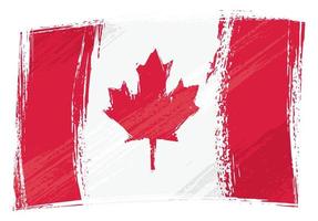 bandera de canadá grunge vector