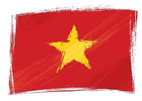 bandera de vietnam grunge vector