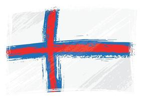 Grunge Faroe Islands flag vector