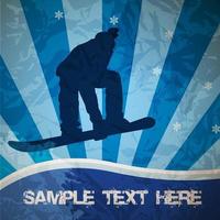 snowboarding on blue vector