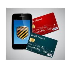 Ilustración de vector de tarjeta de crédito y teléfono