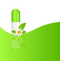 Herbal pill icon.Environment background vector illustration