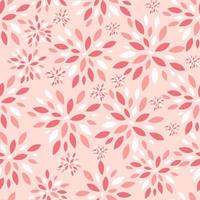 Flower Leaves Seamless Pattern Background Vector Illustration