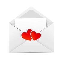 Valentine Day Card with Envelope and Heart vector