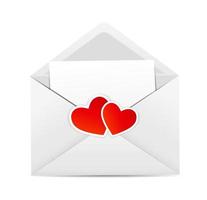 Valentine Day Card with Envelope and Heart vector