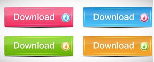 Shiny Rectangle Menu Buttons vector illustration