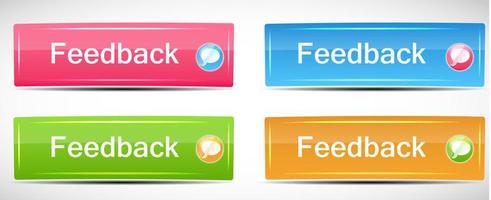 Shiny Rectangle Menu Buttons vector illustration