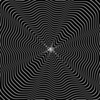 Black and White Hypnotic Background. Vector Illustration.