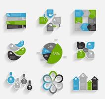 Collection of Infographic Templates for Business Vector Illustration