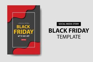 Black Friday Sale Social Media Story Template vector