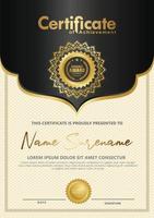 Luxury and elegant certificate template. Vector illustration