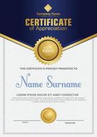 Certificate template with luxury and elegant texture modern pattern, diploma, Vector illustration