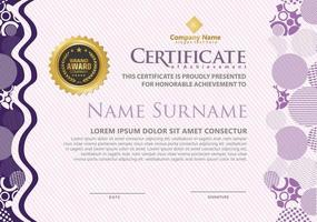 Modern certificate template vector