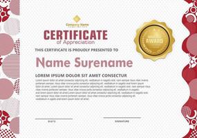 Modern certificate template vector