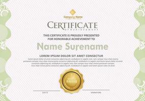 Modern certificate template vector