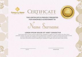 Modern certificate template vector