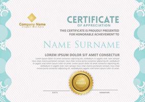 Modern certificate template vector