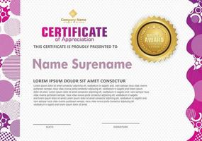 Modern certificate template vector