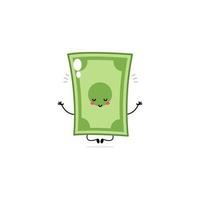 Cute funny money expression character. Vector hand drawn cartoon mascot character illustration icon. Isolated on white background. business character concept