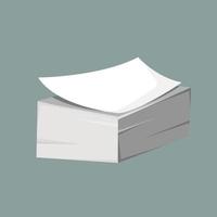 A stack of paper. Vector illustration in flat style