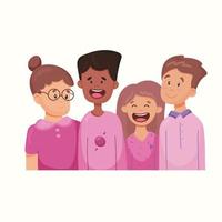 A group of friends. Vector illustration in flat style