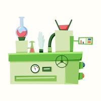 Machine for the plant, mechanism. Vector illustration in flat style
