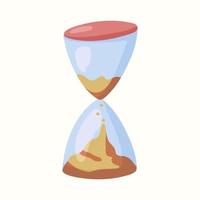 Hourglass. Vector illustration in flat style