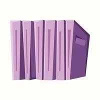 Books in a row. Vector illustration in flat style