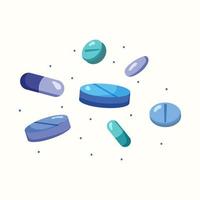 Medicine pills. Vector illustration in flat style