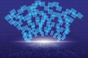 Abstract technology background Hi tech communication digital background vector
