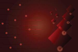 A red background with many dots and squares vector