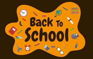 Back To School Element Study Education Concept Vector Background