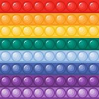 Pop it fidget bubbles in rainbow colors seamless pattern vector