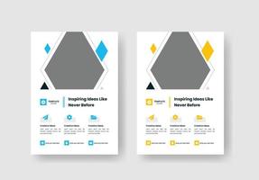 Minimal Corporate Business Flyer poster pamphlet brochure cover design layout background, two colors scheme, vector template in A4 size