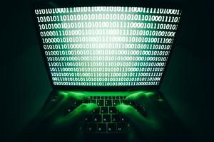 Closeup of hacker is using the laptop computer to coding virus or malware for hacking internet server, Cyber attack, System breaking, Internet crime concept. photo