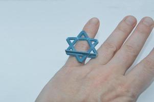 Star of David Jewish symbol made of plastic photo