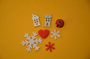 Composition of new year and christmas toys photo