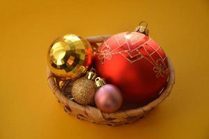 Composition of new year and christmas toys photo