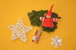 Composition of new year and christmas toys photo