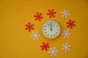 Composition of new year and christmas toys photo