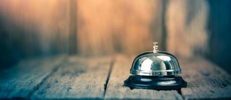 Bell service on wood photo